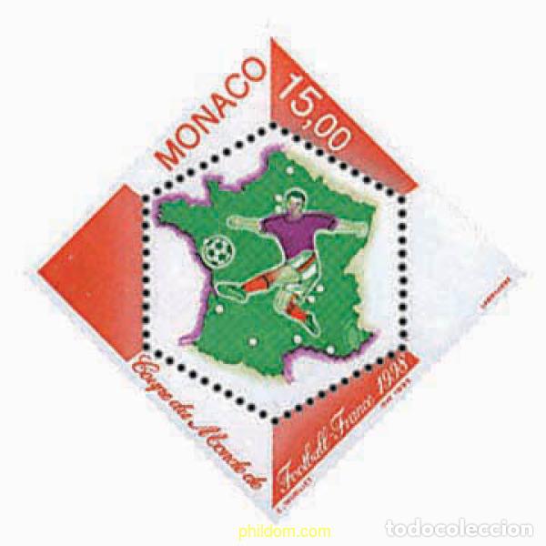 Sellos: 67814 MNH MONACO 1998 COPA DEL MUNDO DE FUTBOL. FRANCIA-98