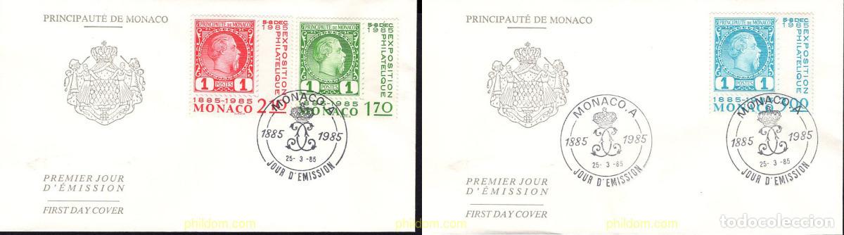 Sellos: 407883 MNH MONACO 1985 CENTENARIO DEL PRIMER SELLO DE MONACO