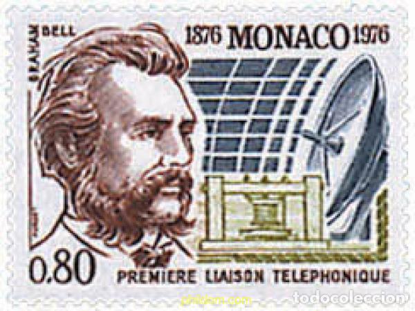 Sellos: 32568 MNH MONACO 1976 CENTENARIO DEL PRIMER ENLACE TELEFONICO POR GRAHAM BELL
