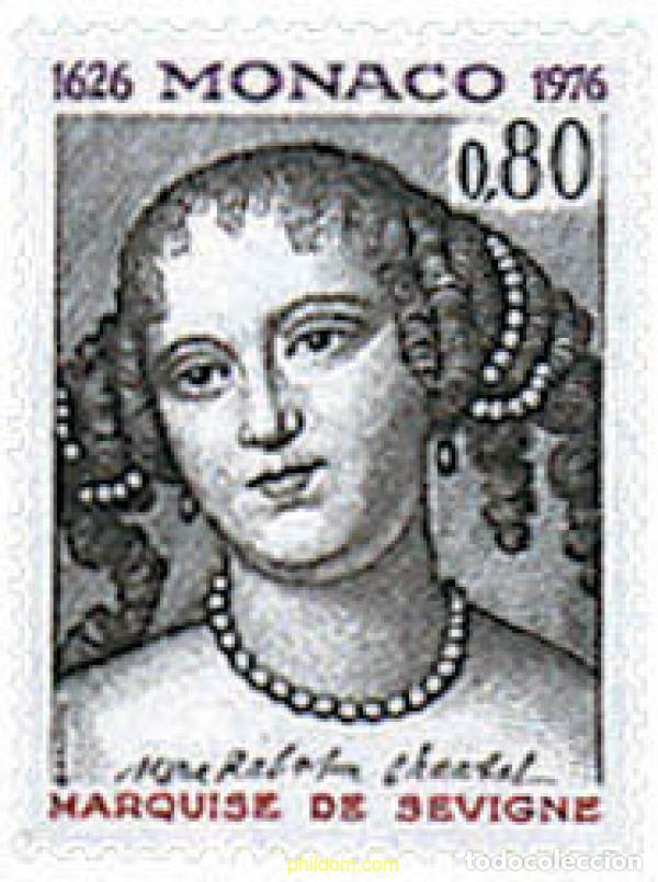Sellos: 32666 MNH MONACO 1976 350 ANIVERSARIO DEL NACIMIENTO DE RABUTIN-CHANTAL MARQUESA DE SEVIGNE