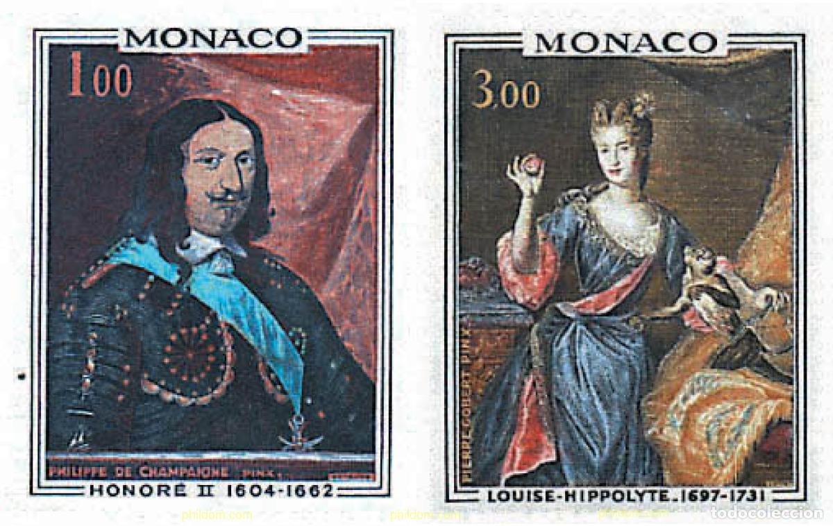Sellos: 32660 MNH MONACO 1969 PRINCIPES DE MONACO, P. CHAMPAIGNE Y P. GOBERT