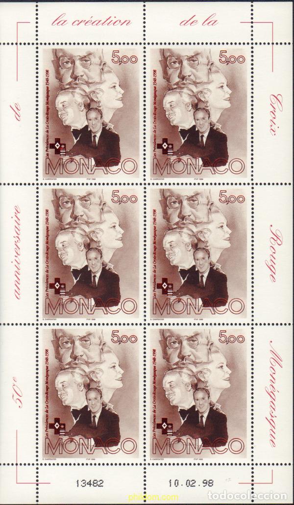 Selos: 11879 MNH MONACO 1998 50 ANIVERSARIO DE LA CRUZ ROJA MONEGASCA