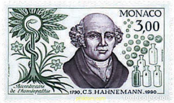 Selos: 34826 MNH MONACO 1990 BICENTENARIO DE LA MEDICINA HOMEOPATICA