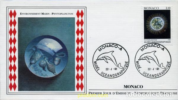 Sellos: 285269 MNH MONACO 1991 PROTECCION DEL MEDIO AMBIENTE MARINO