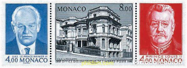 Sellos: 6385 MNH MONACO 1987 50 ANIVERSARIO DE LA OFICINA DE EMISIONES DE SELLOS DE CORREO