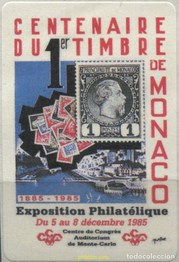 Sellos: 673270 MNH MONACO 1985 CENTENARIO DEL PRIMER SELLO DE MONACO