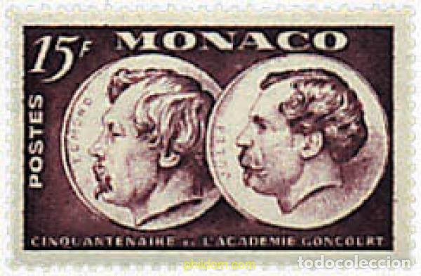 Sellos: 34717 HINGED MONACO 1951 50 ANIVERSARIO DE LA ACADEMIA GONCOURT