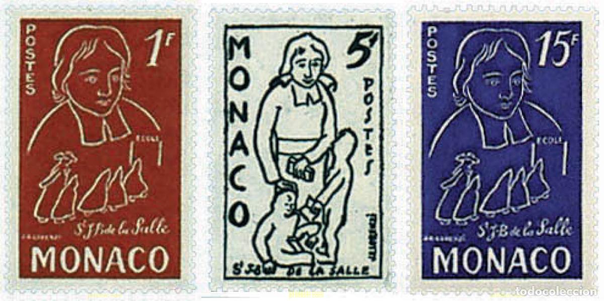 Sellos: 32369 MNH MONACO 1954 EN HONOR A SAN JUAN BAUTISTA DE LA SALLE