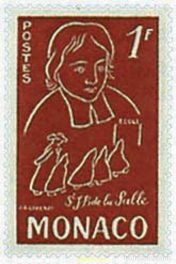Sellos: 354051 MNH MONACO 1954 EN HONOR A SAN JUAN BAUTISTA DE LA SALLE