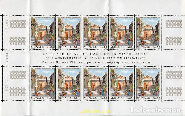 Sellos: 11864 MNH MONACO 1996 350 ANIVERSARIO DE LA INAUGURACION DE LA CAPILLA DE NOTRE-DAME DE LA MISERICO