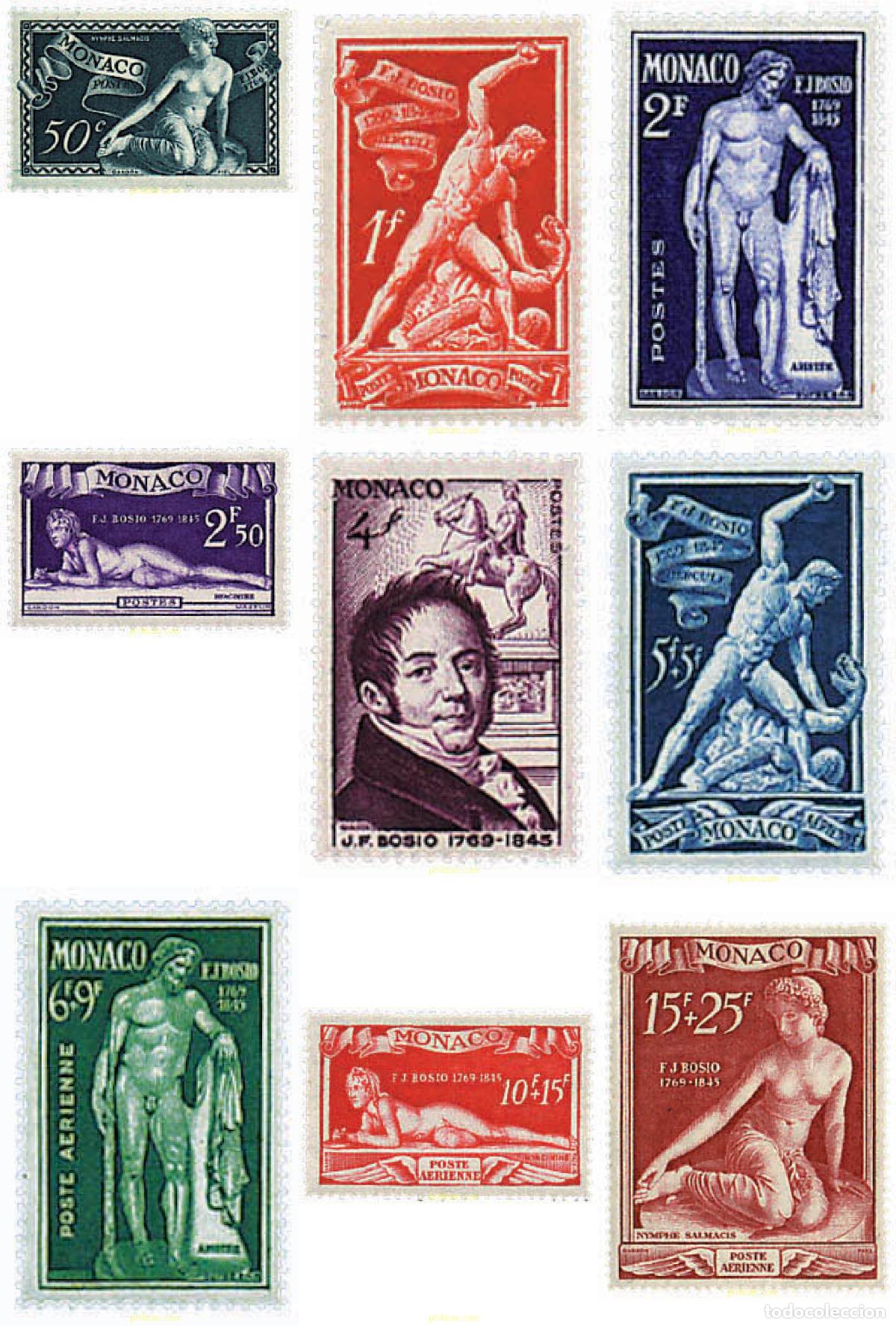 Sellos: 80893 MNH MONACO 1948 HOMENAJE AL ESCULTOR FRANCOIS-JOSEPH BOSIO