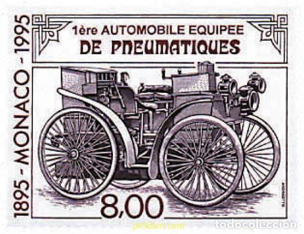 Sellos: 49054 MNH MONACO 1995 CENTENARIO DEL PRIMER AUTOMOVIL EQUIPADO CON NEUMATICOS