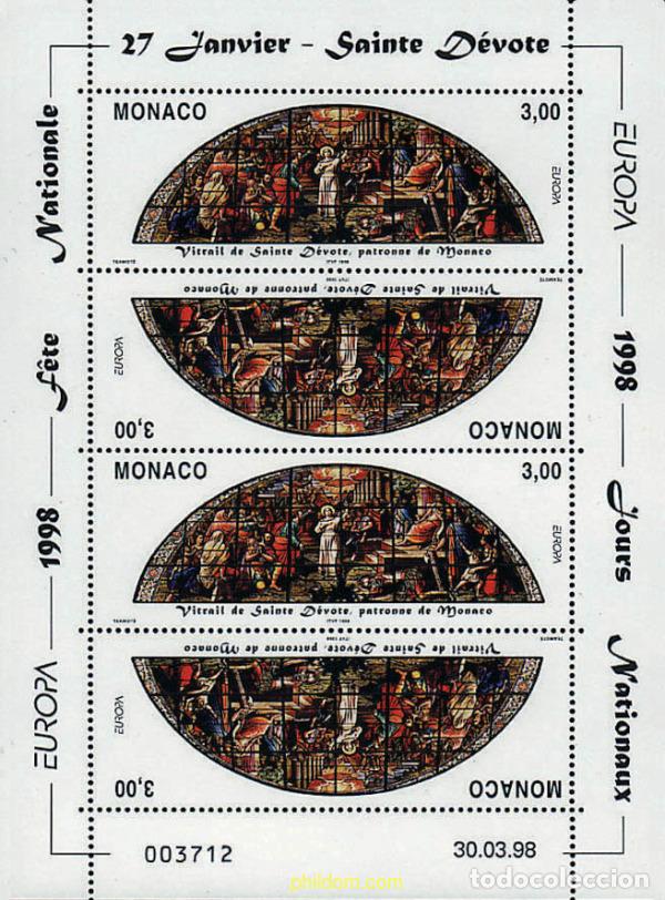 Sellos: 9165 MNH MONACO 1998 EUROPA CEPT. FESTIVALES Y FIESTAS NACIONALES