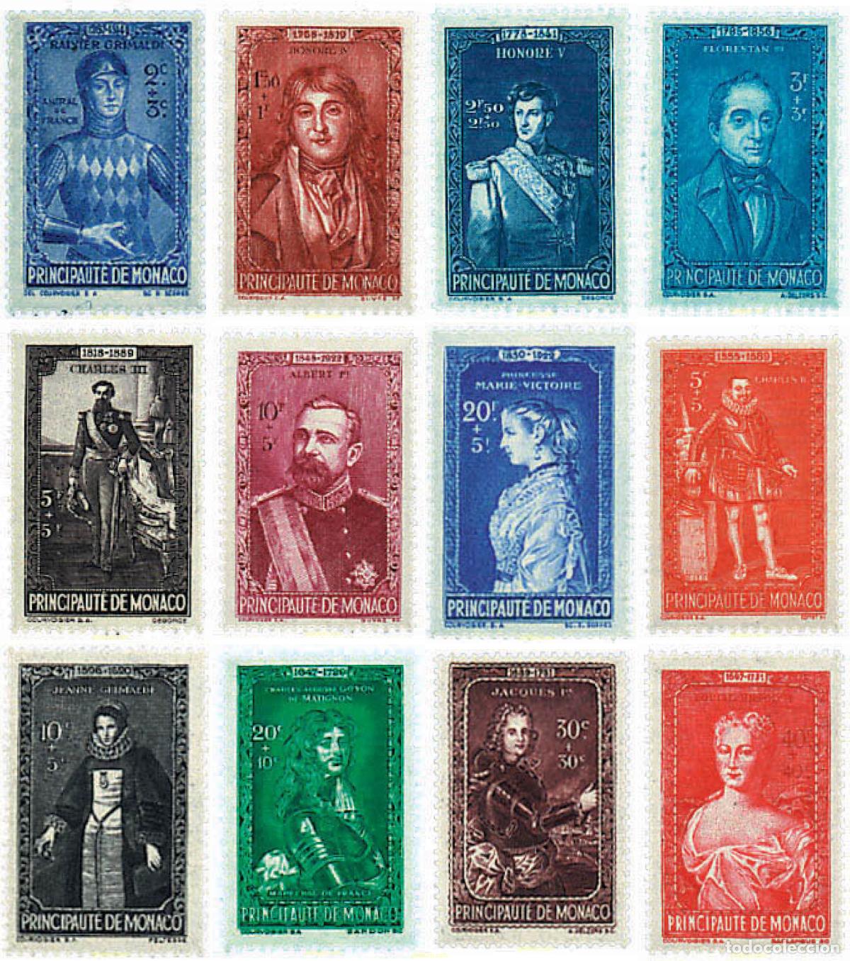 Sellos: 32417 HINGED MONACO 1942 PRINCIPES Y PRINCESAS DE MONACO