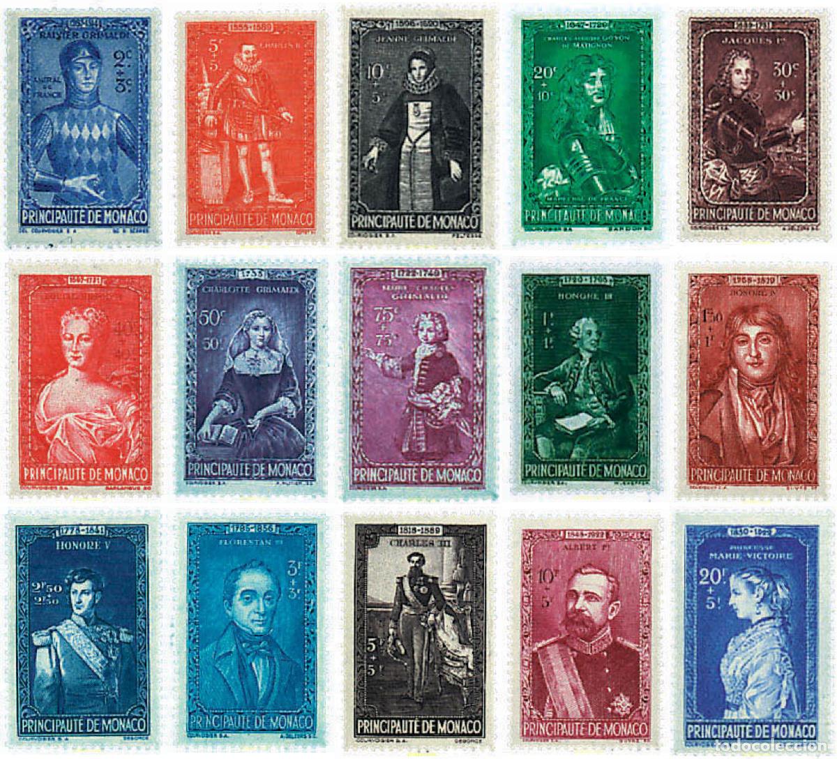 Sellos: 228872 MNH MONACO 1942 PRINCIPES Y PRINCESAS DE MONACO