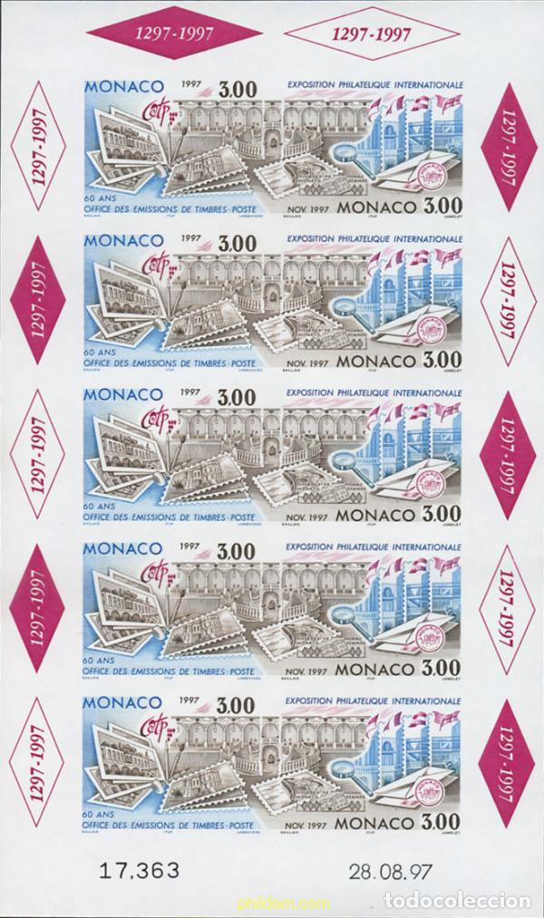 Sellos: 11852 MNH MONACO 1996 60 ANIVERSARIO DE LA OFICINA DE EMISIONES DE SELLOS Y EXPOSICION FILATELICA I