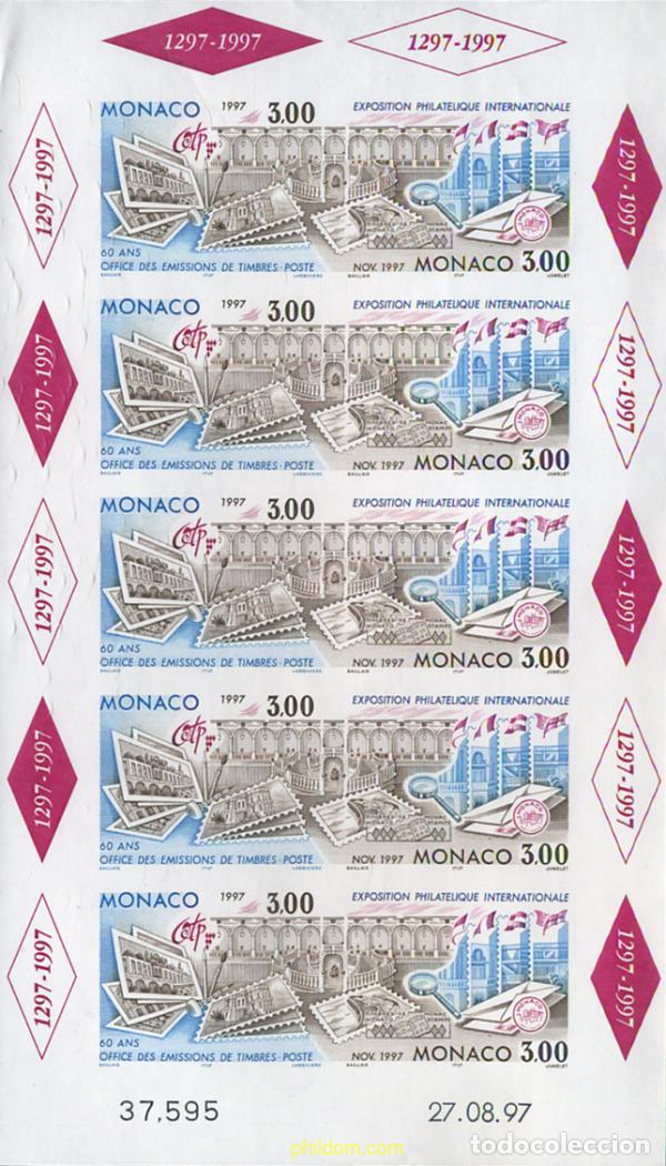 Sellos: 338216 MNH MONACO 1996 60 ANIVERSARIO DE LA OFICINA DE EMISIONES DE SELLOS Y EXPOSICION FILATELICA