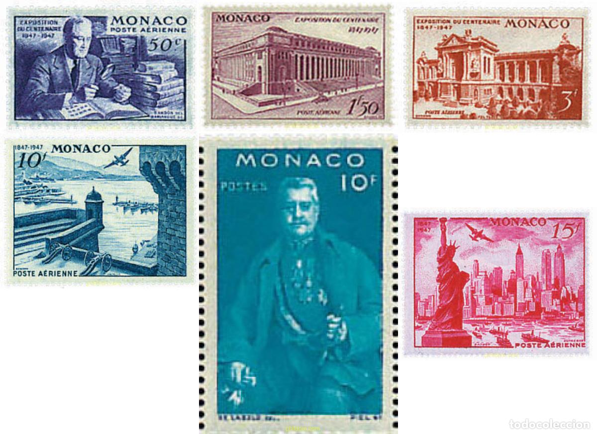 Sellos: 622772 MNH MONACO 1947 EXPOSICION DEL CENTENARIO DEL SELLO AMERICANO EN NUEVA YORK
