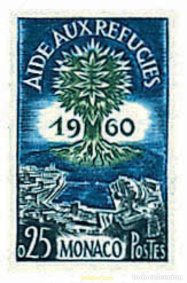 Sellos: 32653 MNH MONACO 1960 A&Ntilde;O MUNDIAL DEL REFUGIADO