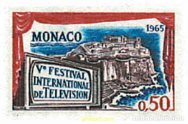 Sellos: 77490 MNH MONACO 1964 5 FESTIVAL INTERNACIONAL DE TELEVISION DE MONTECARLO