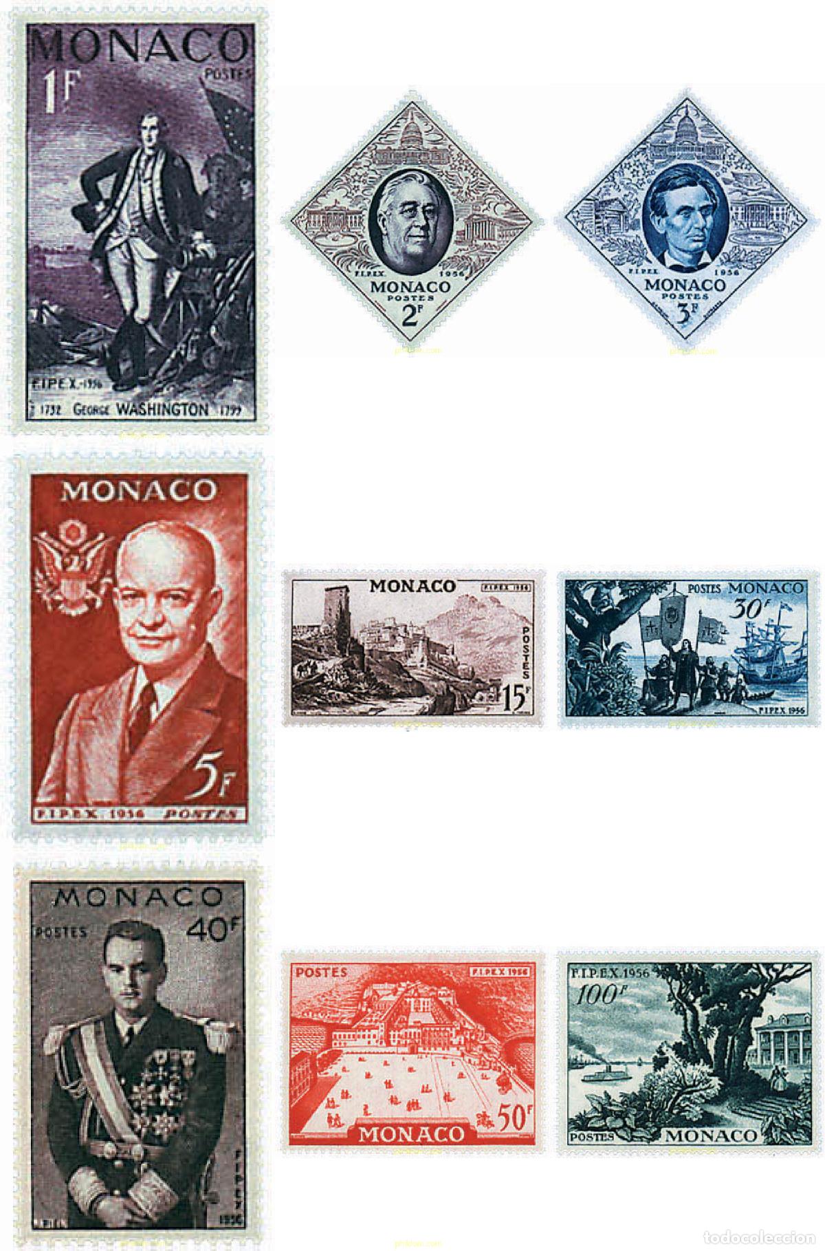 Selos: 32699 MNH MONACO 1956 FIPEX. EXPOSICION FILATELICA INTERNACIONAL EN NUEVA YORK