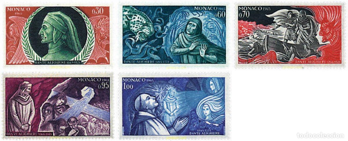Timbres: 32425 MNH MONACO 1966 700 ANIVERSARIO DEL NACIMIENTO DE DANTE ALIGHIERI