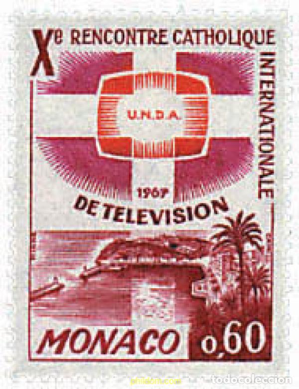 Timbres: 32427 MNH MONACO 1966 10 CONGRESO CATOLICO INTERNACIONAL DE TELEVISION