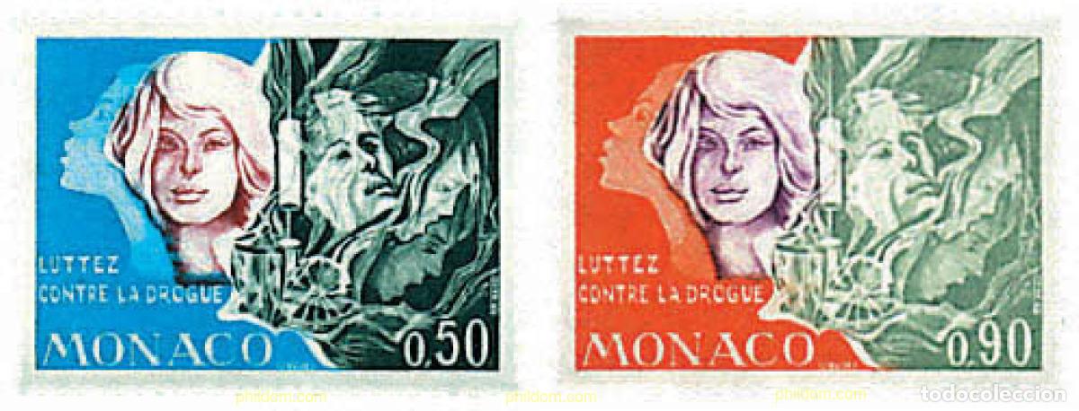 Stamps: 32567 MNH MONACO 1973 LUCHA CONTRA LA DROGA