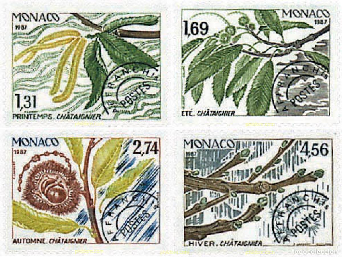 Stamps: 95435 MNH MONACO 1987 LAS CUATRO ESTACIONES DEL CASTA&Ntilde;O