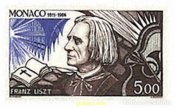 Sellos: 32681 MNH MONACO 1986 150 ANIVERSARIO DEL NACIMIENTO DE FRANZ LISZT