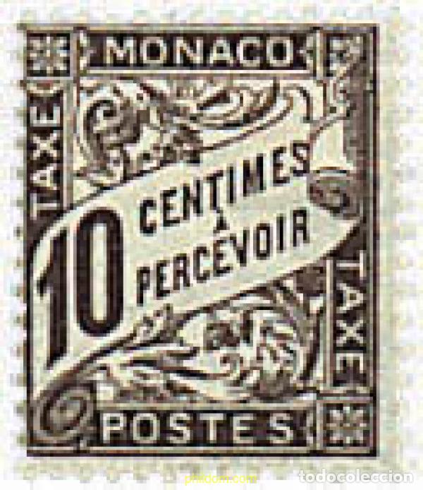 Sellos: 345142 HINGED MONACO 1909 CIFRAS