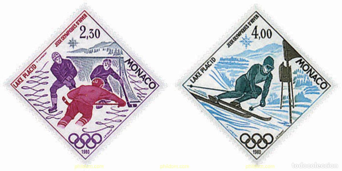 Sellos: 72784 MNH MONACO 1980 13 JUEGOS OLIMPICOS INVIERNO LAKE PLACID 1980
