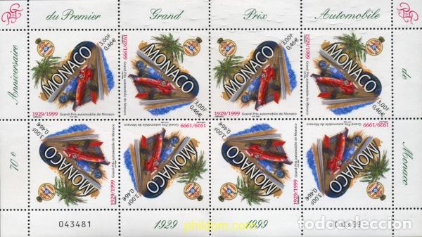 Sellos: 9841 MNH MONACO 1999 70 ANIVERSARIO DEL GRAN PREMIO AUTOMOVILISTICO