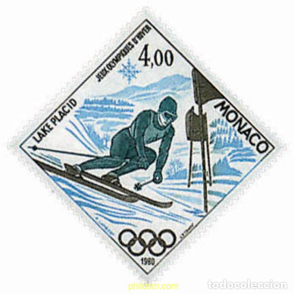 Sellos: 344626 MNH MONACO 1980 13 JUEGOS OLIMPICOS INVIERNO LAKE PLACID 1980