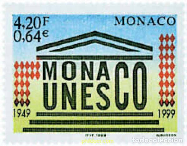 Sellos: 48533 MNH MONACO 1999 50 ANIVERSARIO DE LA ADHESION DE MONACO A LA UNESCO
