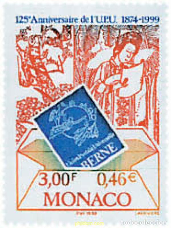 Sellos: 67819 MNH MONACO 1999 125 ANIVERSARIO DE LA UPU