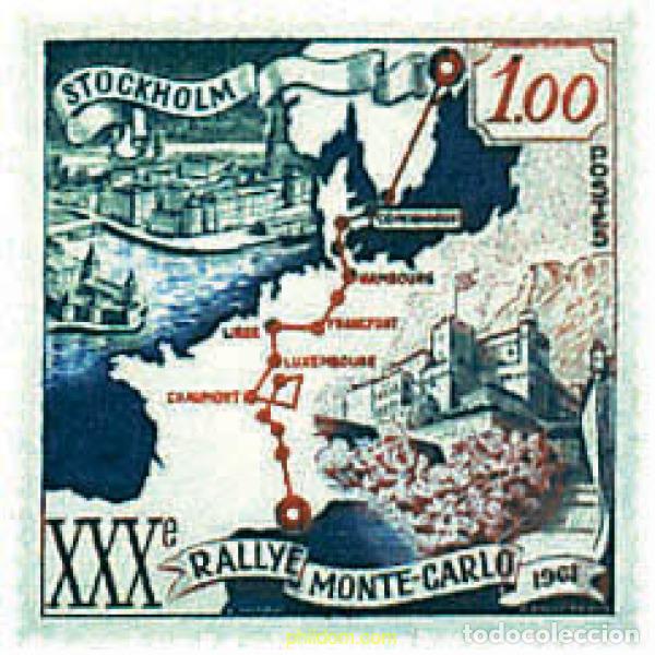 Sellos: 281570 HINGED MONACO 1961 30 RALLY AUTOMOVILISTICO DE MONTECARLO