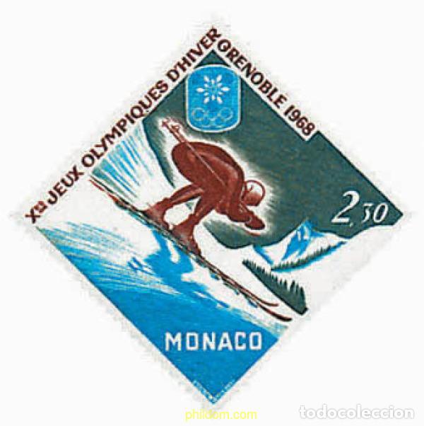 Sellos: 280951 HINGED MONACO 1967 10 JUEGOS OLIMPICOS INVIERNO GRENOBLE 1968