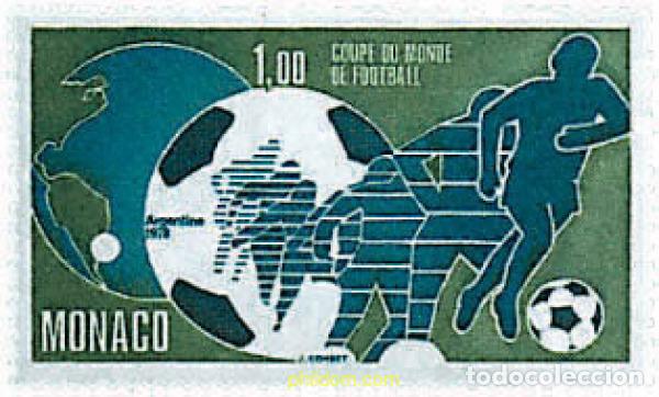 Sellos: 77456 MNH MONACO 1978 COPA DEL MUNDO DE FUTBOL. ARGENTINA-78