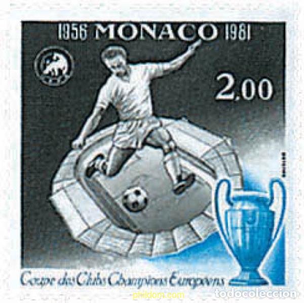 Sellos: 32453 MNH MONACO 1981 25 ANIVERSARIO DE LA COPA DE EUROPA DE CLUBS CAMPEONES