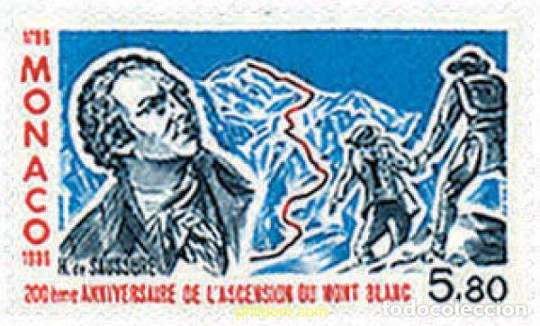 Sellos: 67790 MNH MONACO 1986 BICENTENARIO DE LA PRIMERA ASCENSION AL MONTBLANC.