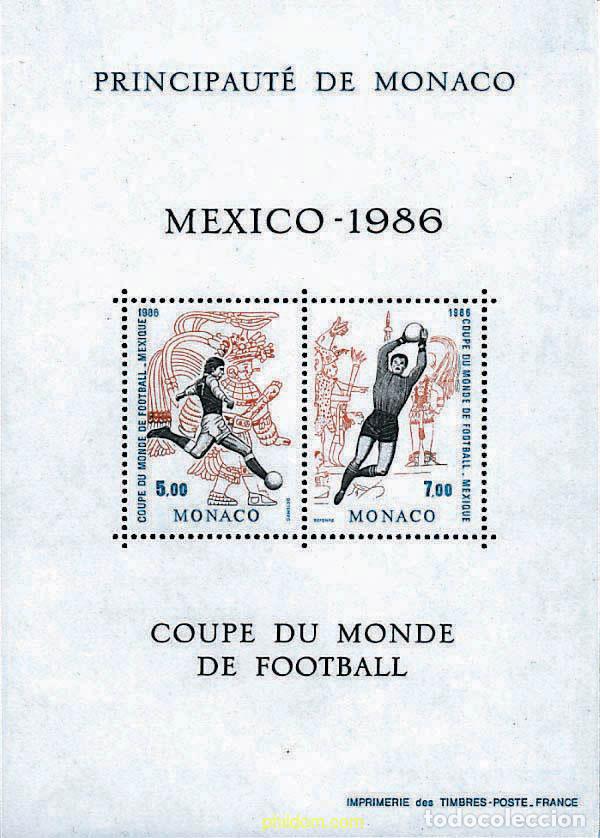 Sellos: 67792 MNH MONACO 1986 COPA DEL MUNDO DE FUTBOL. MEXICO-86