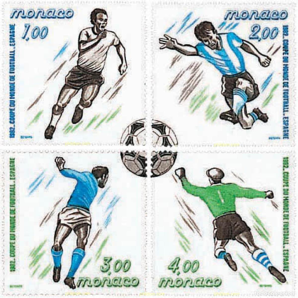 Sellos: 344723 MNH MONACO 1982 COPA DEL MUNDO DE FUTBOL. ESPA&Ntilde;A-82