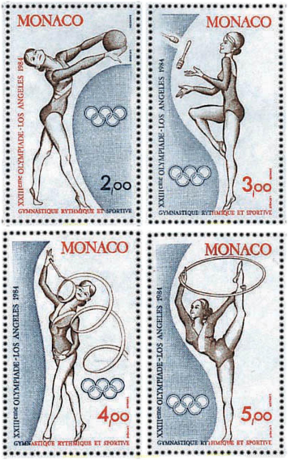Sellos: 249356 MNH MONACO 1984 23 JUEGOS OLIMPICOS VERANO LOS ANGELES 1984