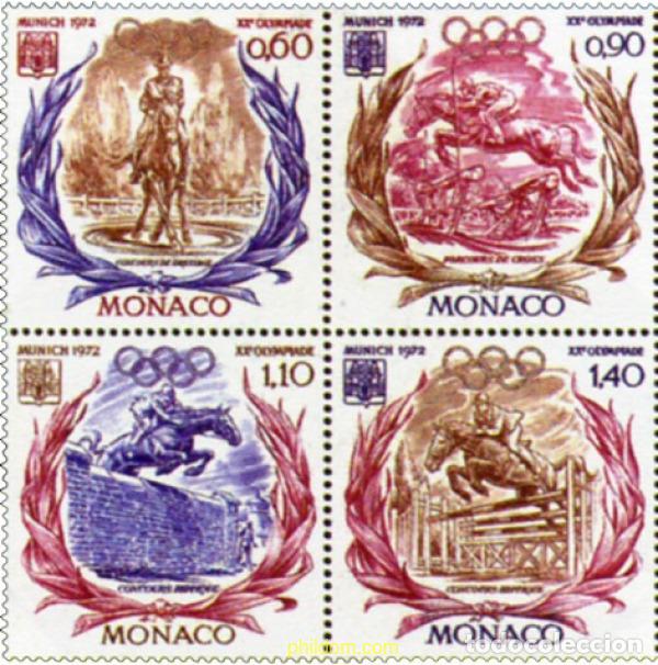 Sellos: 7022 MNH MONACO 1972 20 JUEGOS OLIMPICOS VERANO MUNICH 1972