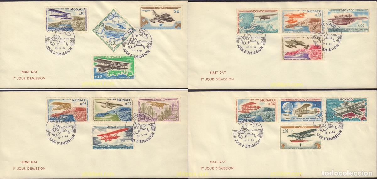 Sellos: 376587 MNH MONACO 1964 50 ANIVERSARIO DEL RALLYE AEREO DE MONACO