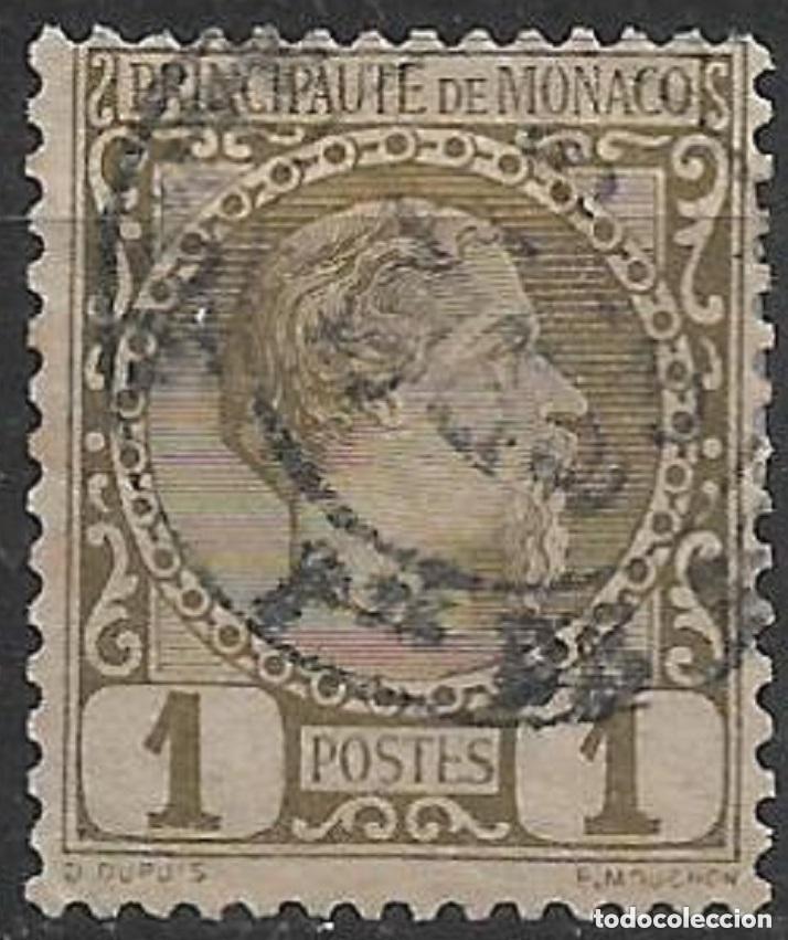 Sellos: M&oacute;naco 1885 Michel 1 usado 17&euro; - 18/4