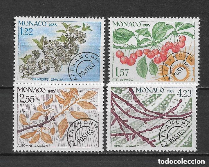 Sellos: MONACO 1985 scott 1457-1460 ** MNH FLORA 5.50&euro;- 1/52