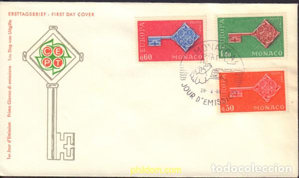 Sellos: 594513 MNH MONACO 1968 EUROPA CEPT 1968 - LLAVE DORADA