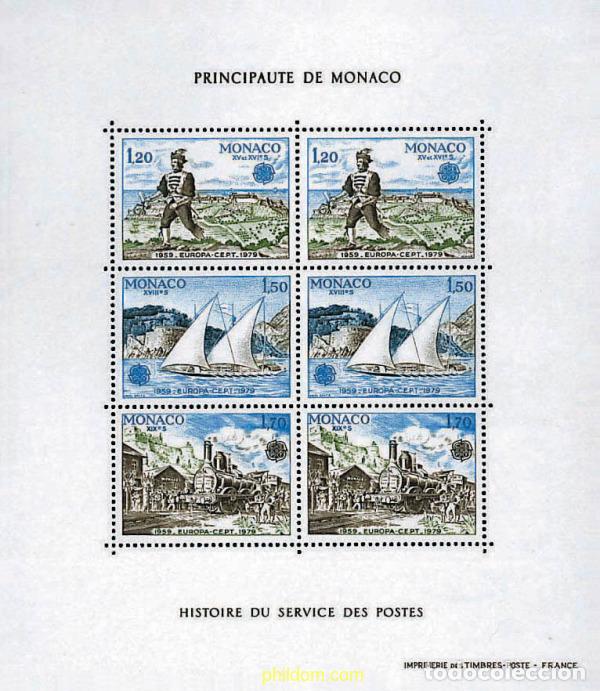 Sellos: 62390 MNH MONACO 1979 EUROPA CEPT. COMUNICACIONES